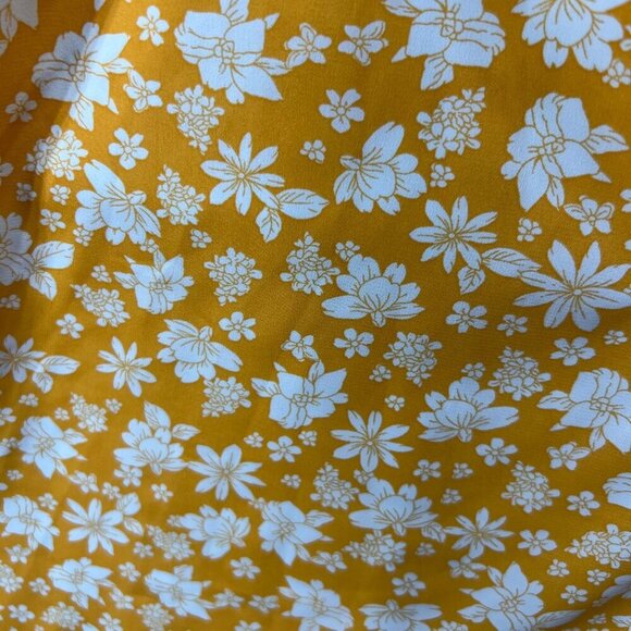 Pink Lily Womens 3XL Yellow Floral Puff Sleeve Cutout Dress Stretchy Resort Wear - Picture 10 of 16